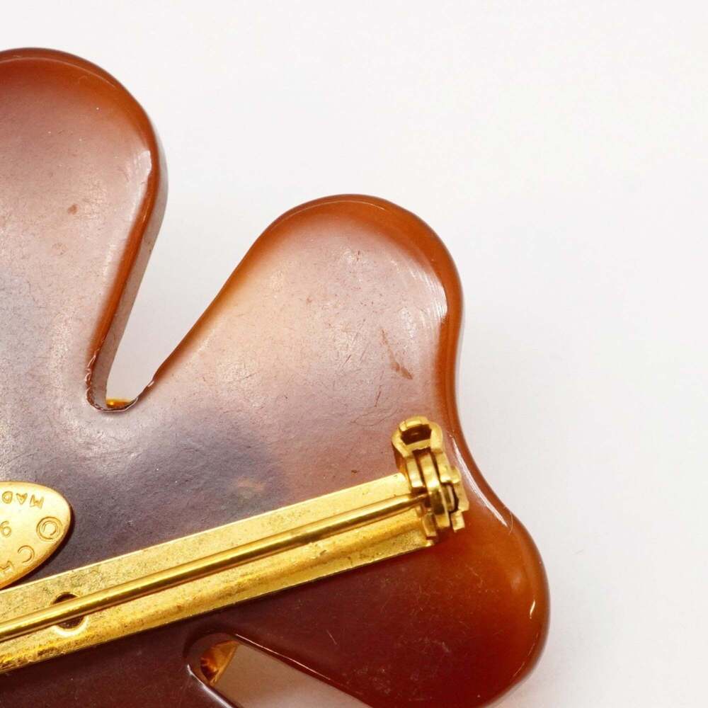 CHANEL Brown Logo Brooch - Picture 11 of 11
